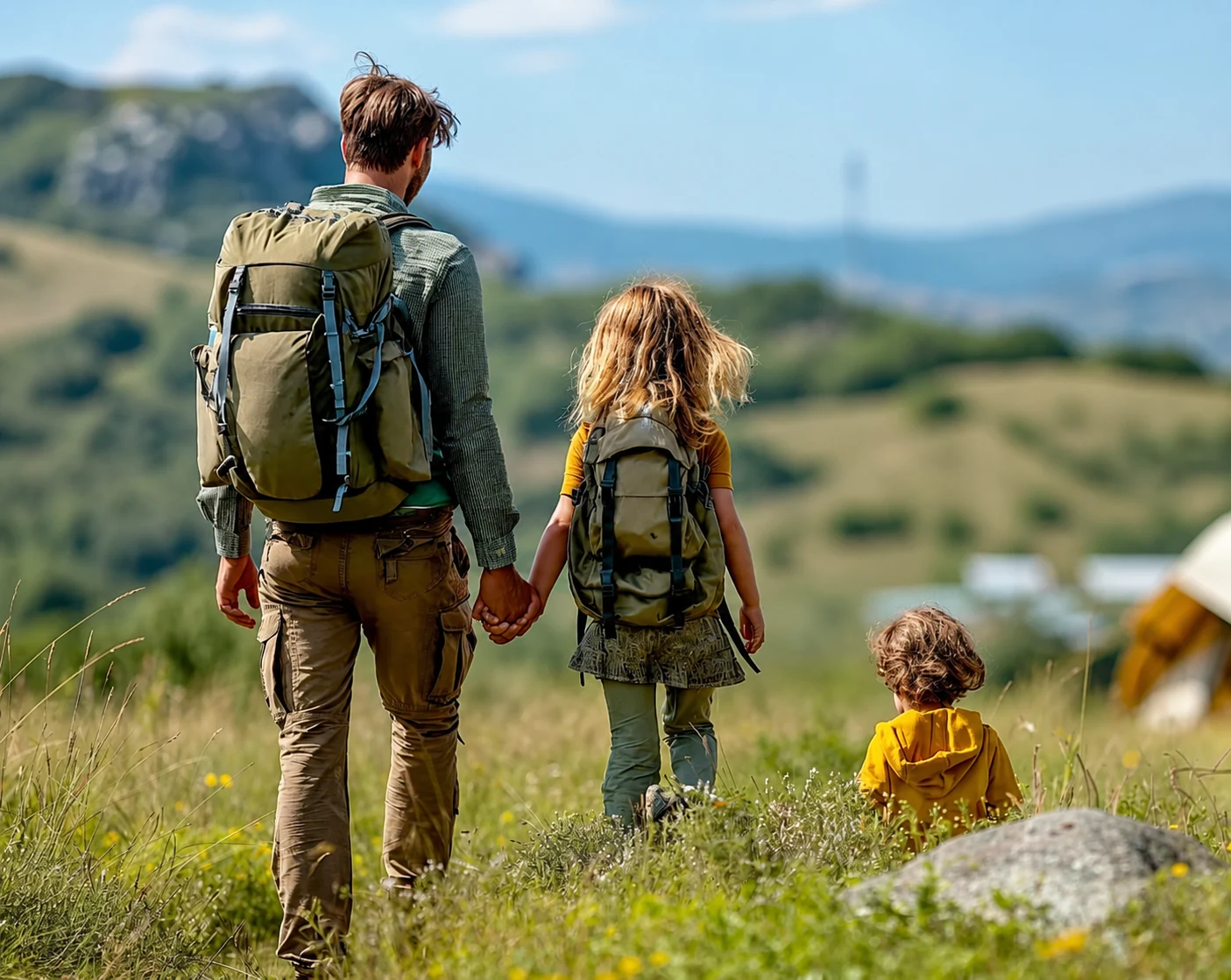 La famiglia che gestisce il Casteltesino Camping